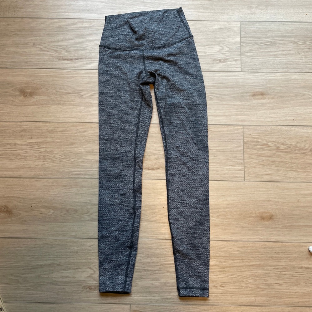 Lululemon Align High-Rise Pant 28 Heathered Black White Space Dye Size 4